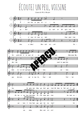 Ecoutez un peu, voisine